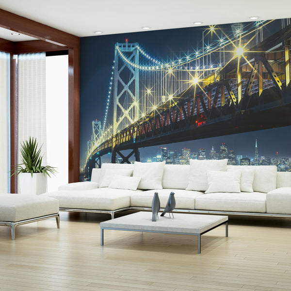 Papier Peint Fresque - Bay Bridge At Night Wallpaper Erroi sconto