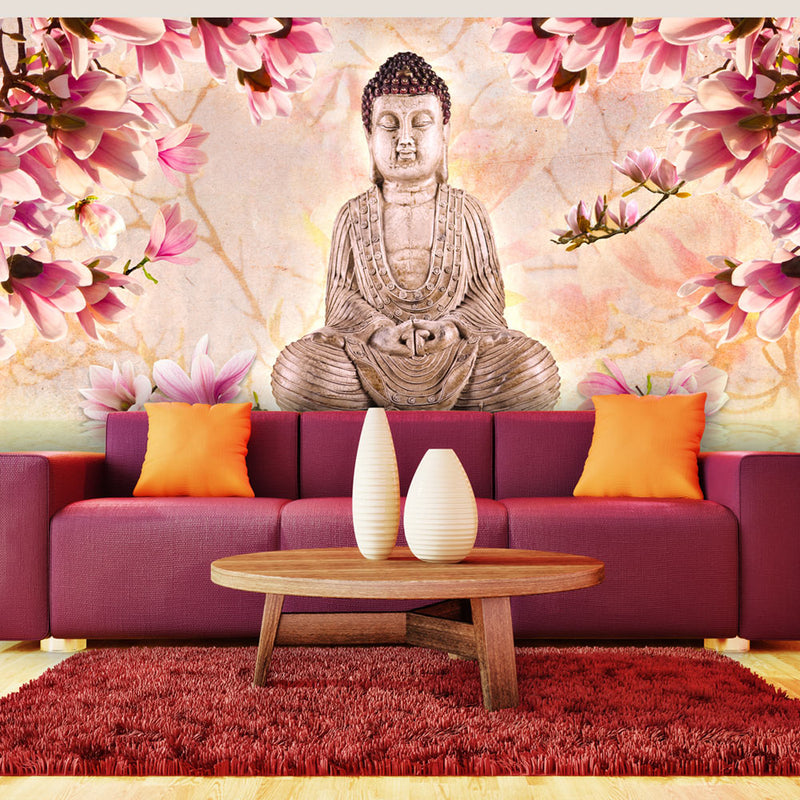 Fotomurale - Buddha e Magnolia 550X270 cm Carta da Parato Erroi-1