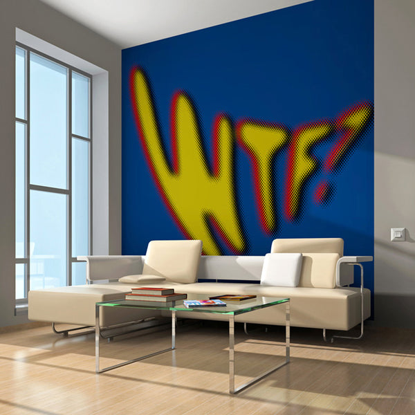 online Papier Peint Mural - Wtf? Couleur Jaune 350x270cm Erreurs