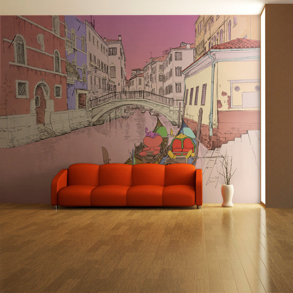 sconto Papier Peint Fresque - We Love Gondoles 350x270cm Erroi