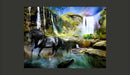 Fotomurale - Cavallo Sullo Sfondo di Una Cascata 350X270 cm Carta da Parato Erroi-2