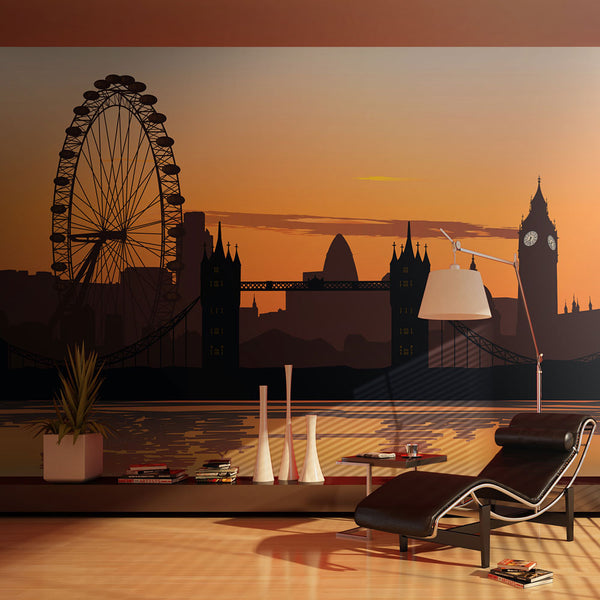 online Photo Papier Peint Mural - London Eye View 200x154cm Erroi