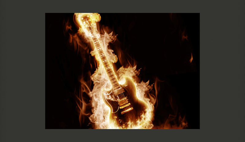 Fotomurale - Chitarra in Fiamme 200X154 cm Carta da Parato Erroi-2