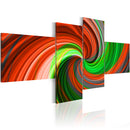 Quadro - Spirale Verde e Rosso 100x45cm Erroi-1