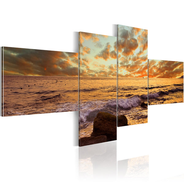 online Tableau sur toile - Coucher de soleil sur la mer d'Erroi