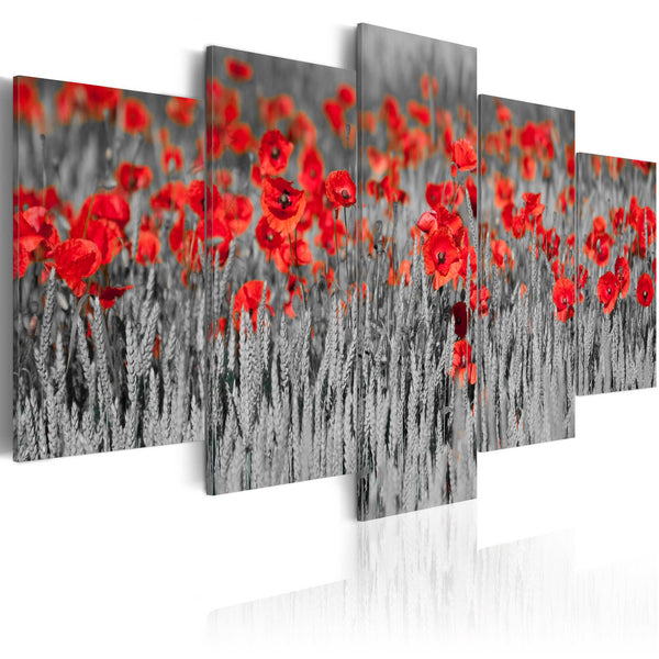 Tableau sur toile - Coquelicots rouges parmi les blés Erroi sconto