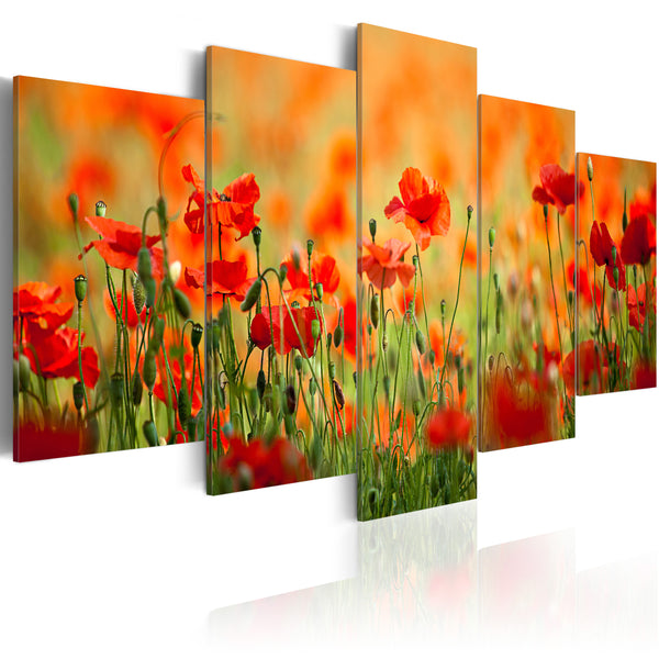 online Tableau sur toile - Coquelicots de couleurs vives Erroi