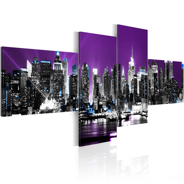 online Affiche - New York Sur Fond Violet Erroi