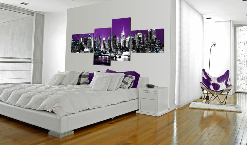 Quadro - New York su Sfondo Viola 100X45Cm Erroi-2