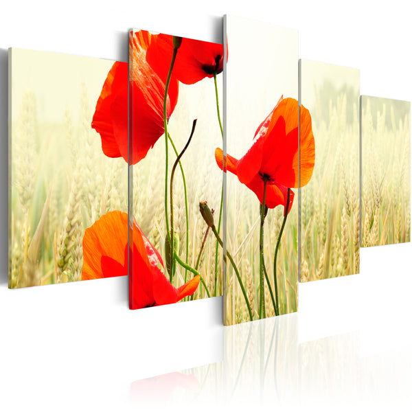 online Tableau Sur Toile - Nature Et Coquelicots Rouges Erroi