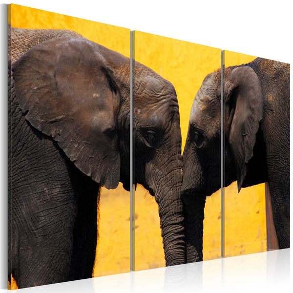 online Tableau sur toile - Couple d'éléphants embrassant Erroi