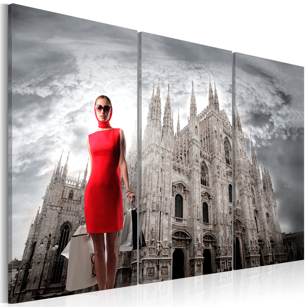 prezzo Tableau sur toile - Milan, la capitale de la mode Erroi