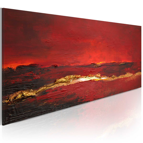 Tableau peint - Océan Rouge 100x40cm Erroi sconto