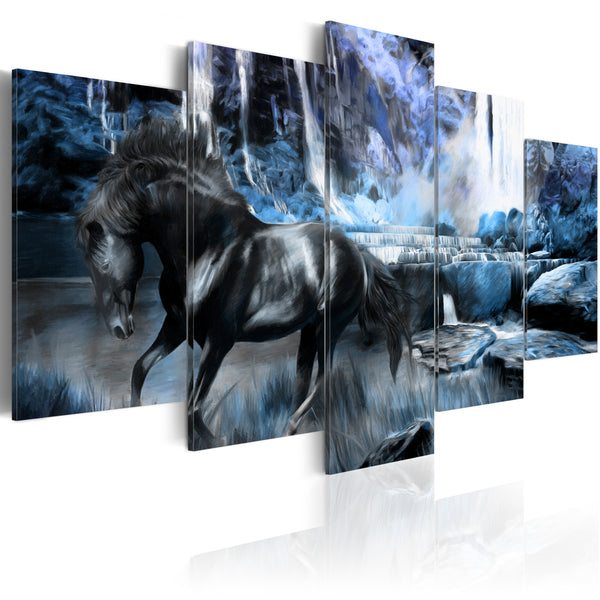 sconto Impression sur toile - Cascade bleue d'Erroi