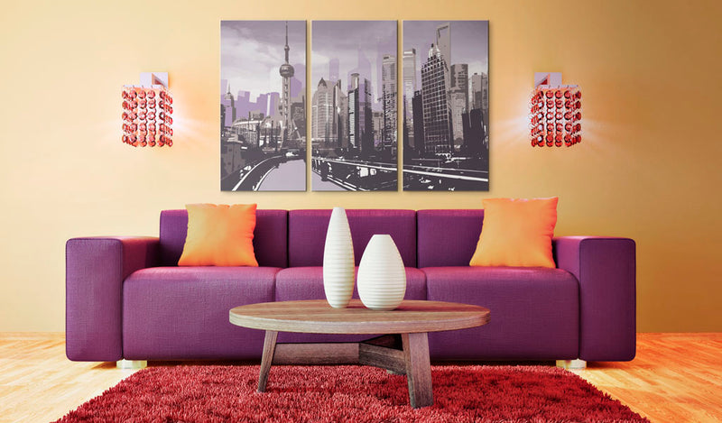 Quadro - Shanghai Leggermente Viola 60X40Cm Erroi-2