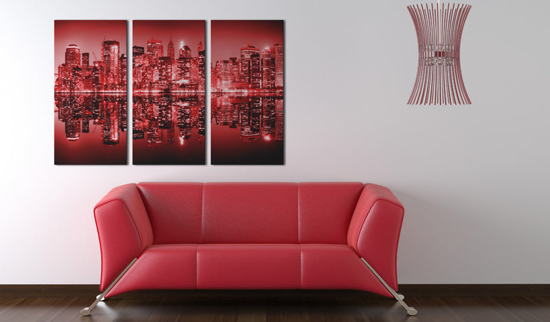 Quadro - Nyc: Grande Mela di Rosso Intenso 60X40Cm Erroi-2