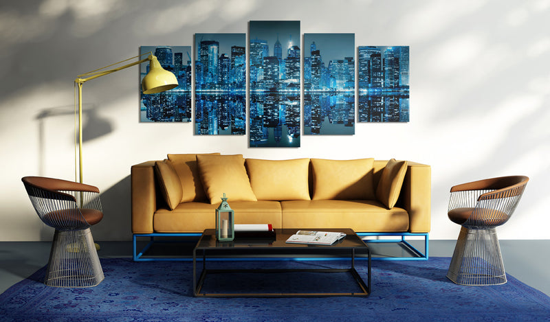 Quadro - New York di Colore Triste Blue 100X50Cm Erroi-2