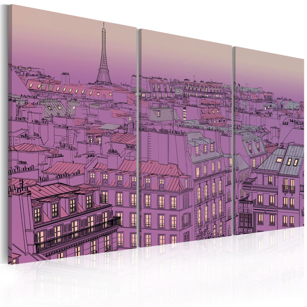 Impression Sur Toile - Vue De La Tour Eiffel Par Lilac Color Erroi acquista