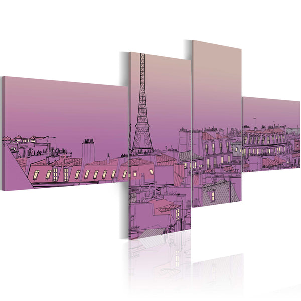 prezzo Affiche - Paris Color Violet Erroi