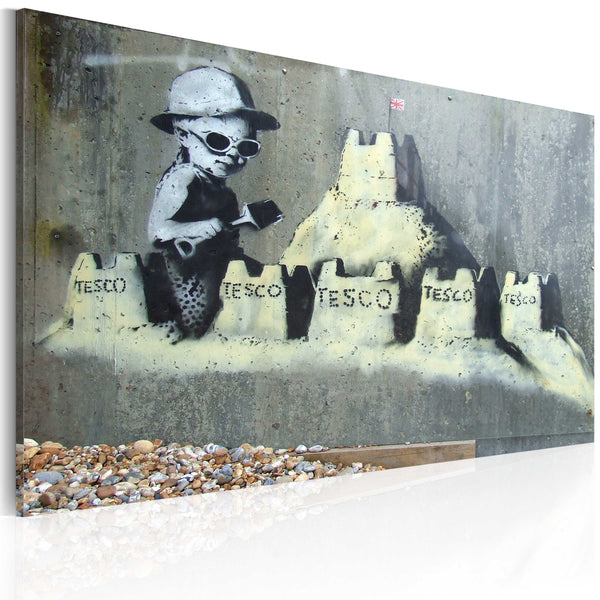 online Impression sur toile - Tesco, Château de sable Banksy Erroi