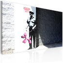 Quadro - Poliziotto e Cane Rosa Banksy 60X40Cm Erroi-1