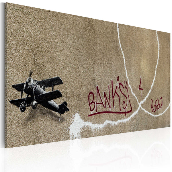 Impression sur toile - L'avion de l'amour Banksy Erroi sconto