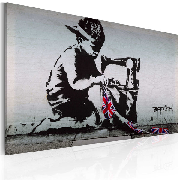 Impression sur toile - Union Jack Kid Banksy Erroi online