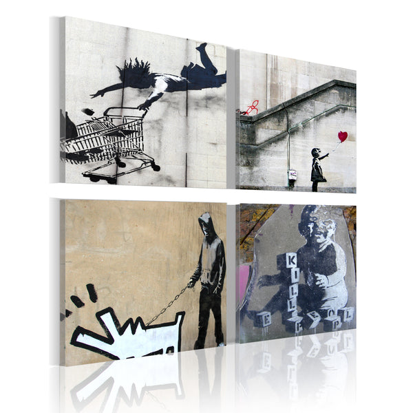 online Impression sur toile - Banksy Four Creative Ideas Errors