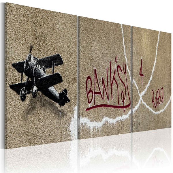 Tableau sur toile - Avion Bansky Erroi acquista