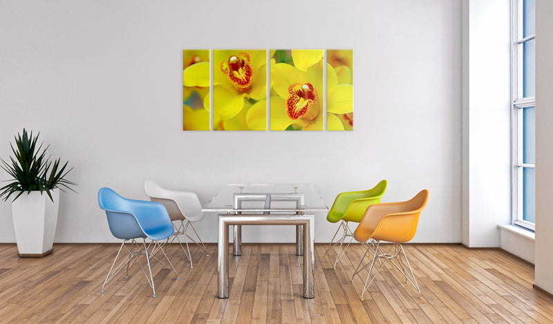 Quadro - Orchids - Intensity Of Yellow Color 60X30Cm Erroi-2