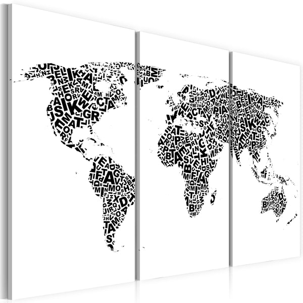 Affiche - World Map Alphabet Triptych Erroi prezzo