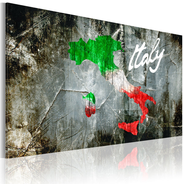 Impression Sur Toile - Carte Artistique De L'Italie Erroi sconto