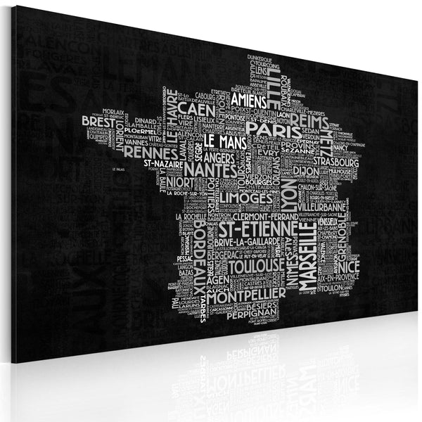 Autocollant - Texte Carte De France Sur Fond Noir Erreur online