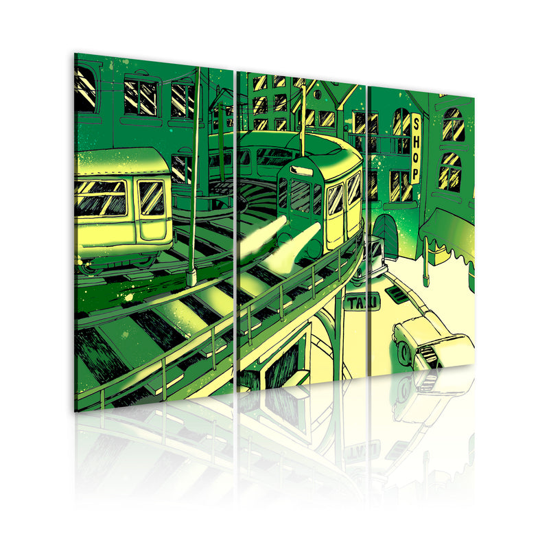 Quadro - Stazione Ferroviaria in Versione Futurista 60X40Cm Erroi-1