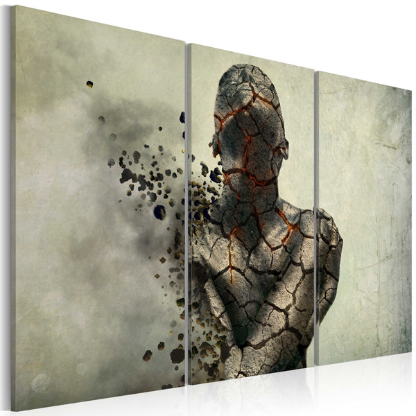 prezzo Impression sur toile - L'Homme de Pierre - Triptyque Erroi