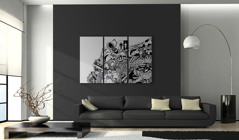 Quadro - Artistic Mess - Triptych 60X40Cm Erroi-2