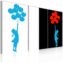 Quadro - Floating Balloon Girl - Triptych 60X40Cm Erroi-1