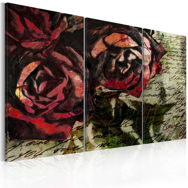 Impression sur toile - Lettre d'amour - Triptyque Erroi sconto