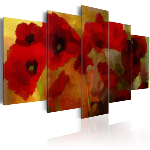 sconto Tableau sur toile - Coquelicots entrevus Erroi