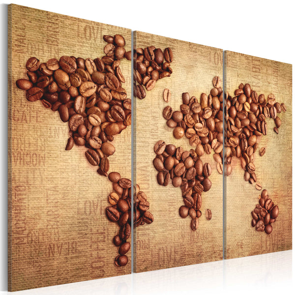 online Tableau sur toile - Le monde du café - Triptyque Erroi