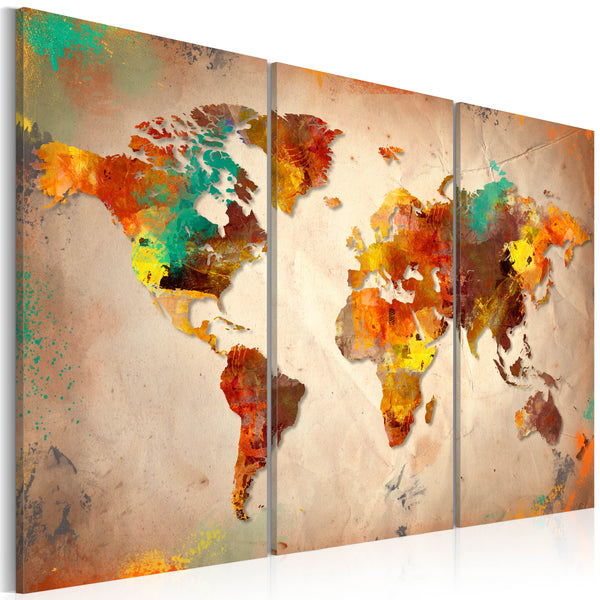 Impression sur toile - Painted World - Triptyque Erreurs prezzo