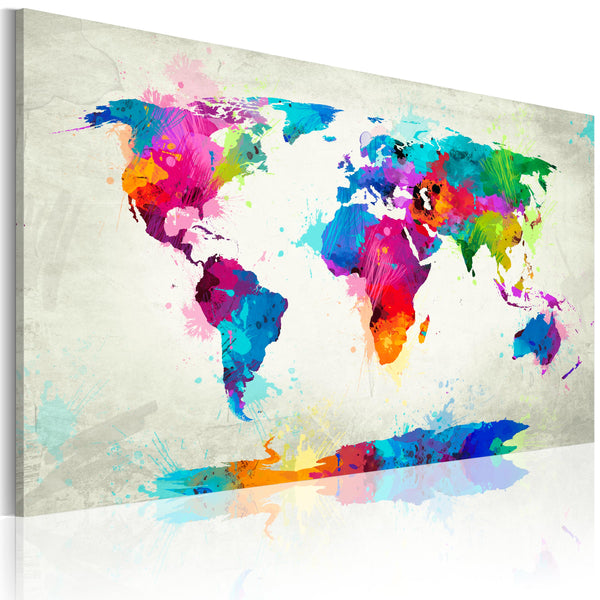 sconto Affiche - Carte Du Monde - Une Explosion De Couleurs Erreurs