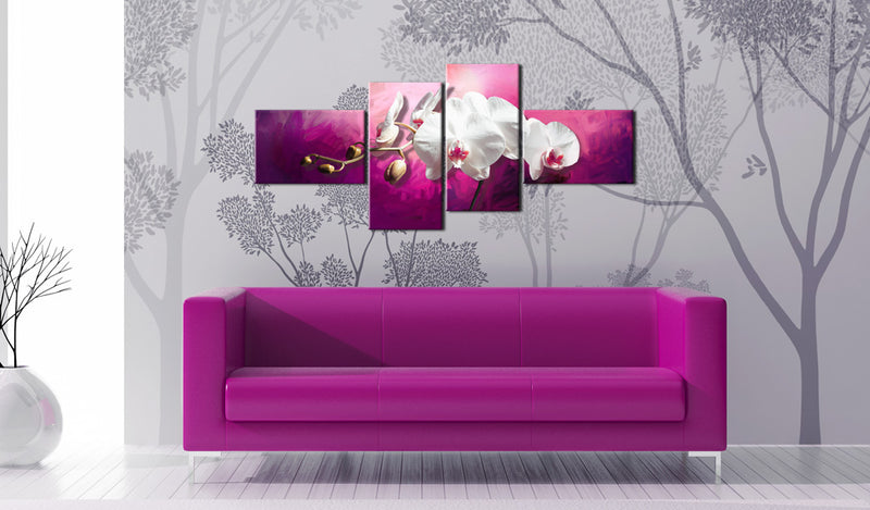 Quadro - Orchidee in Viola 100x45cm Erroi-2