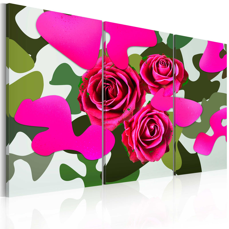 Quadro - Rose di Neone - Trittico 60x40cm Erroi-1