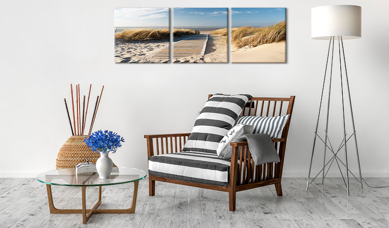 Quadro - La Spiaggia - Trittico 120x40cm Erroi-2