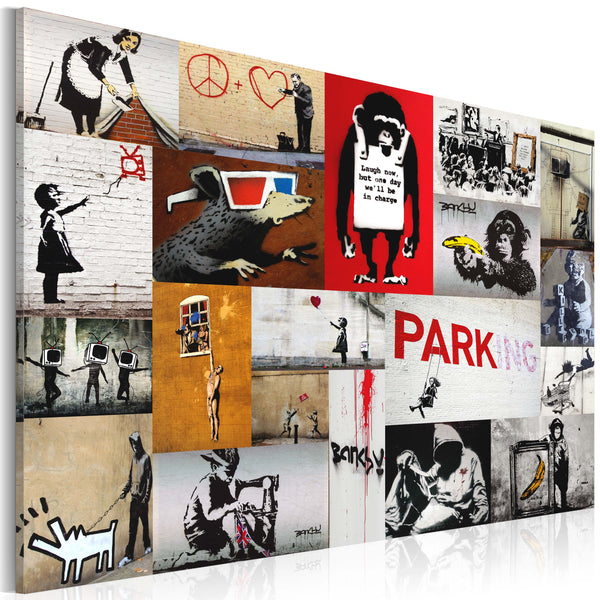 acquista Impression sur toile - Banksy - Erreurs de collage