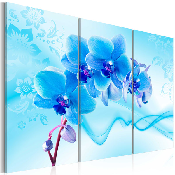 sconto Impression sur toile - Orchidée éthérique - Bleu Erroi