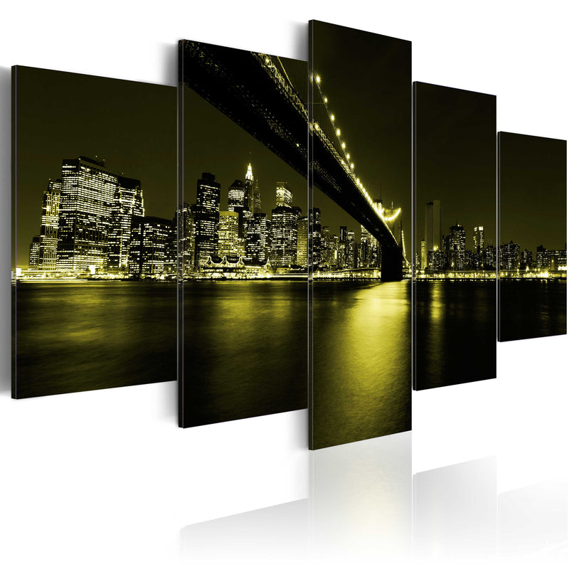 Quadro - Notte Indimenticabile a New York 100X50Cm Erroi-1