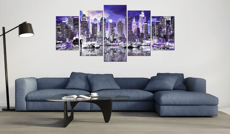 Quadro - Notte di Luna a New York City 100X50Cm Erroi-2