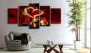 Quadro - Flames Of Love - Heart 100x50cm Erroi-2